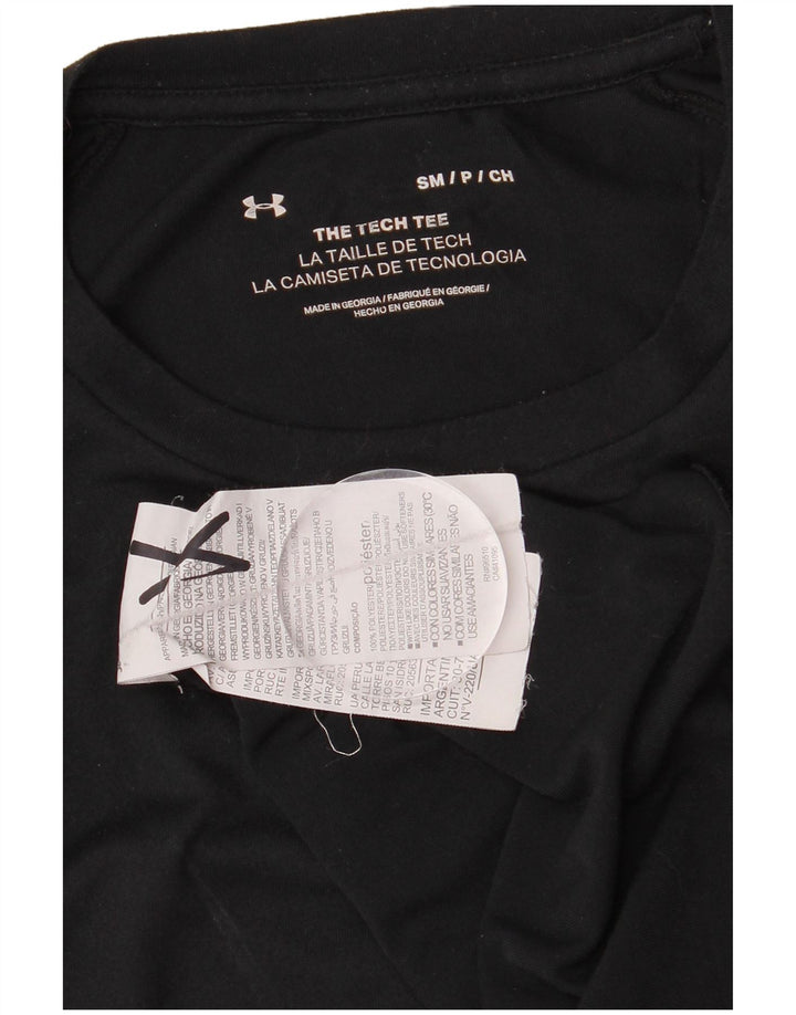 Under Armour Mens T-Shirt Top Small Black Polyester