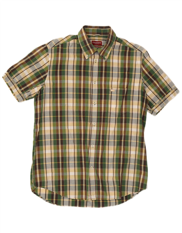 CARRERA Mens Short Sleeve Regular Fit Shirt Large Multicoloured Check