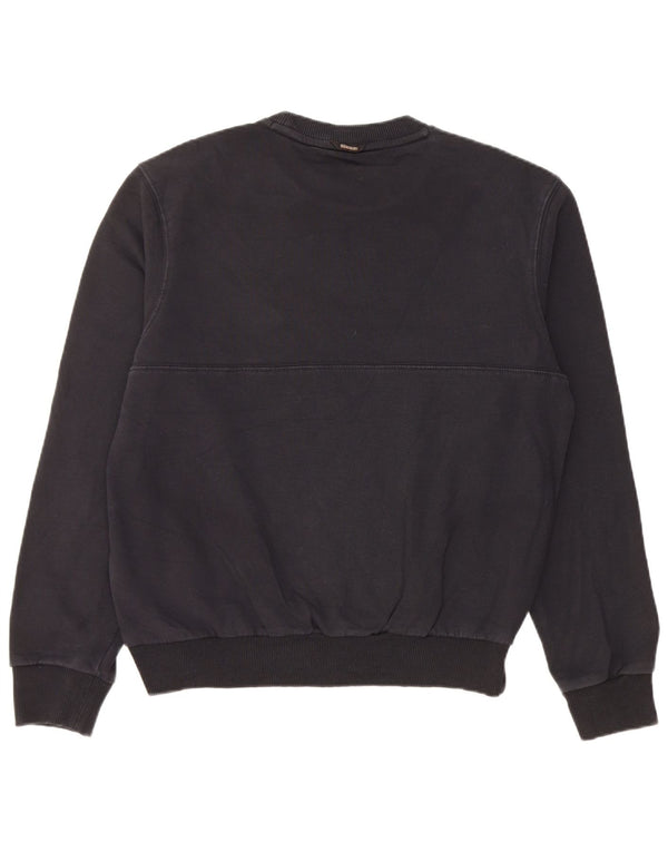 Napapijri Mens Graphic Sweatshirt Jumper Large Black Cotton