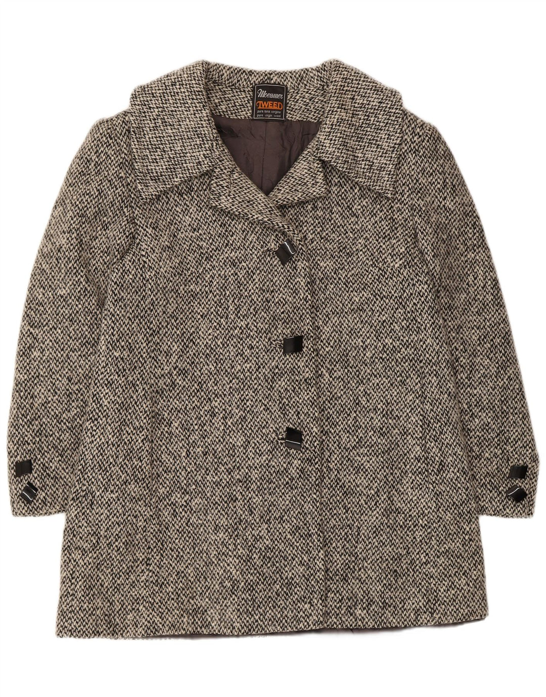 Moessmer Womens Pea Coat UK 14 Medium Grey Virgin Wool