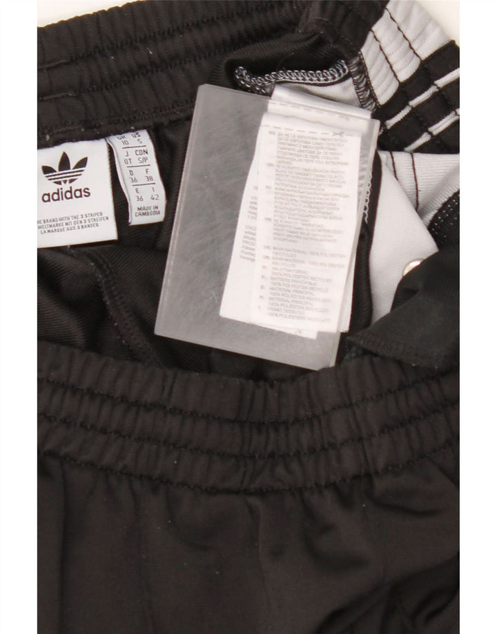 ADIDAS Womens Graphic Tracksuit Trousers UK 10 Small Black Colourblock