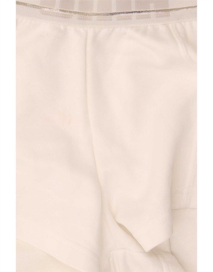 Puma Womens Graphic Sport Shorts UK 8 Small White Polyester