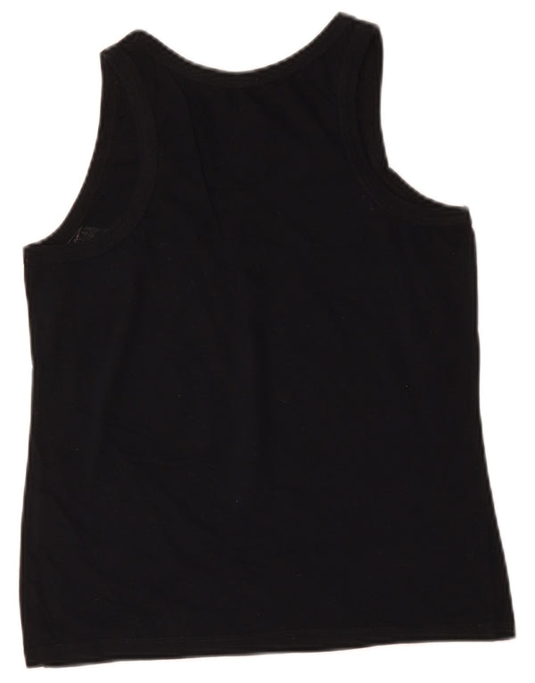 Vans Womens Vest Top UK 10 Small Black Colourblock Cotton