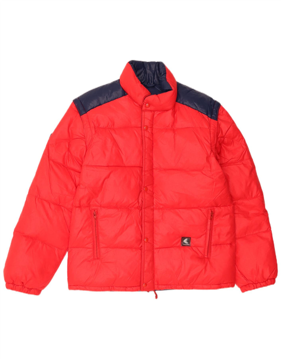Vintage Mens Padded Jacket IT 44 XS Red Colourblock Polyamide
