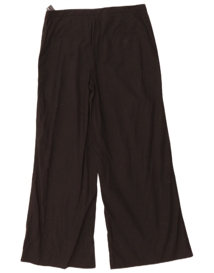 MASSIMO DUTTI Womens Wide Leg Chino Trousers EU 40 Medium W30 L29 Black