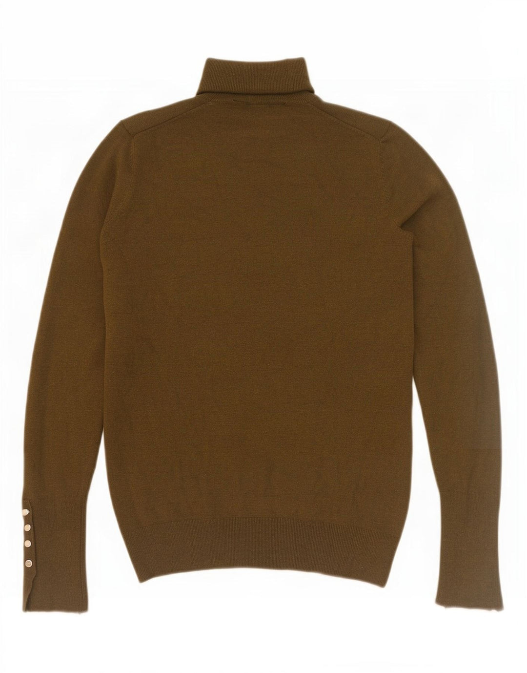 Zara Womens Roll Neck Jumper Sweater UK 10 Small Khaki
