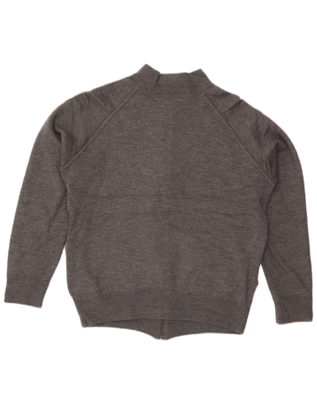 Zara Mens Cardigan Sweater Large Grey Wool