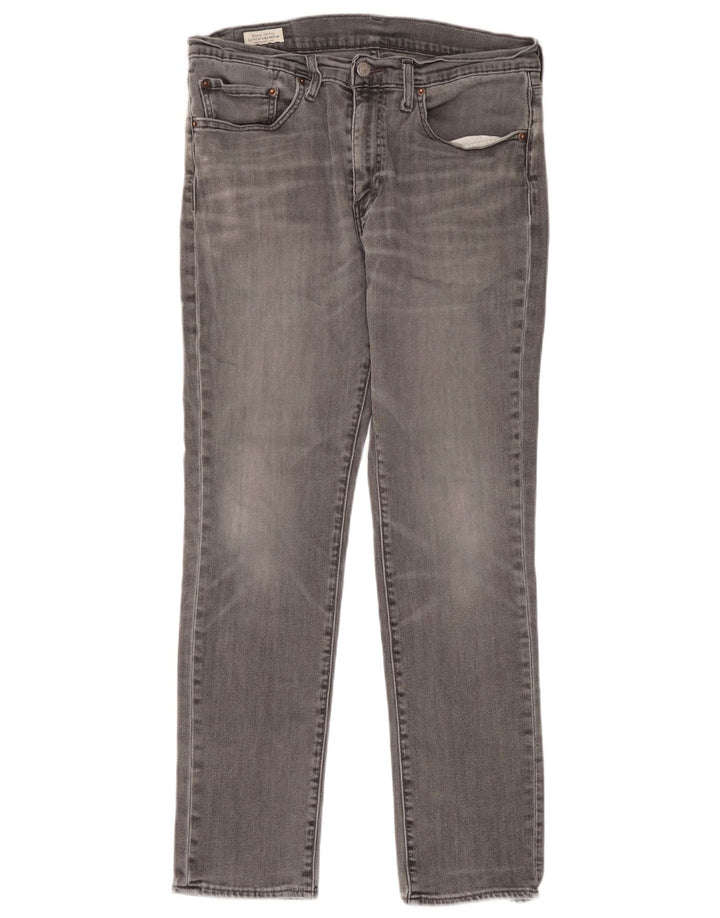 Levi's Mens Slim Jeans W34 L32 Grey Cotton