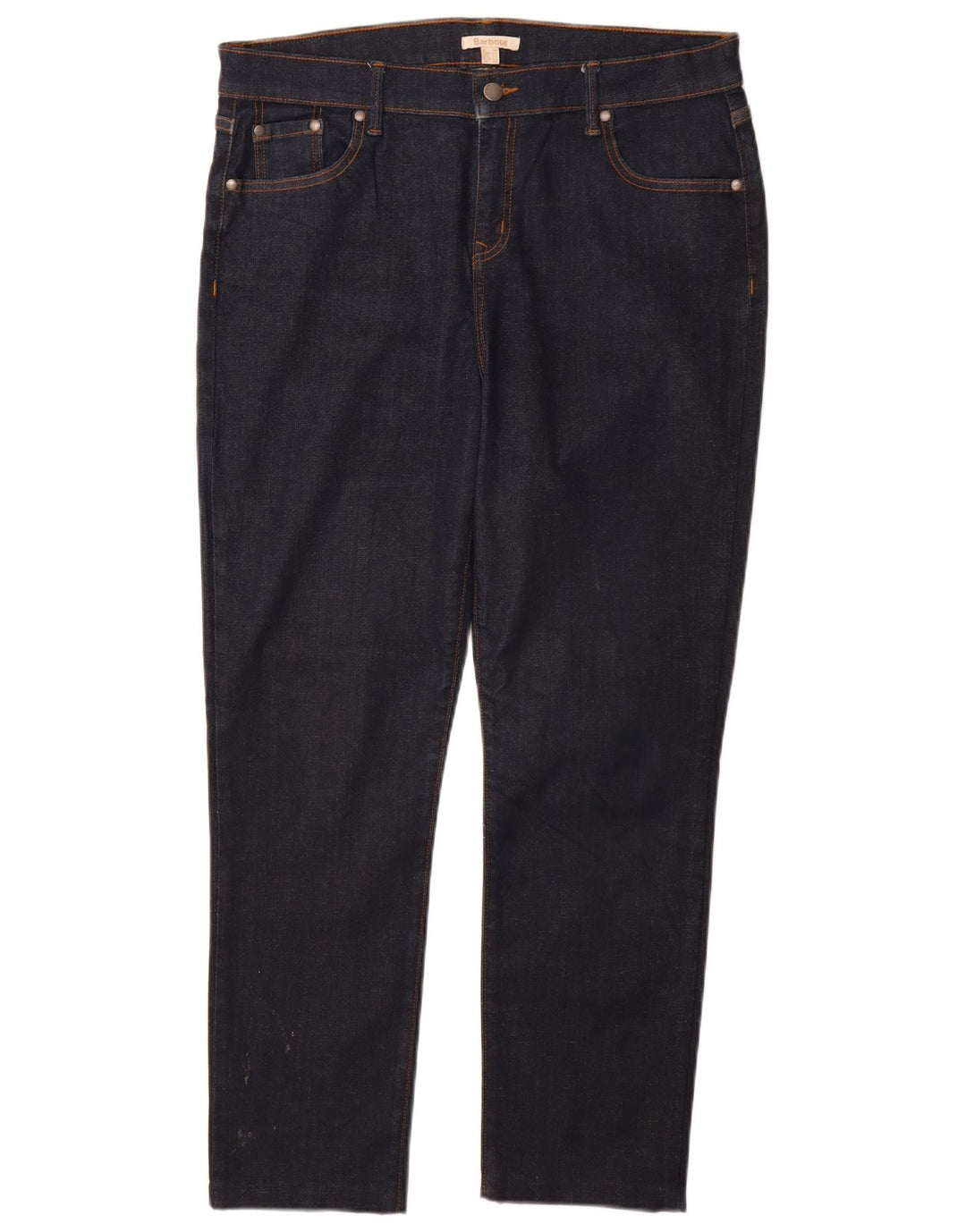 BARBOUR Womens Straight Jeans UK 18 XL W34 L28 Navy Blue Cotton