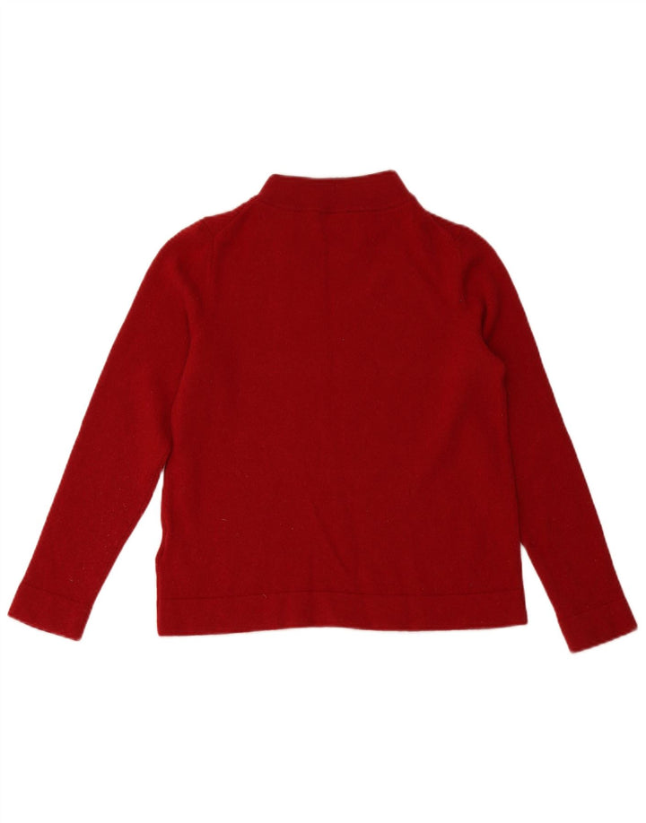 HOBBS Womens Turtle Neck Jumper Sweater UK 12 Medium Red Wool