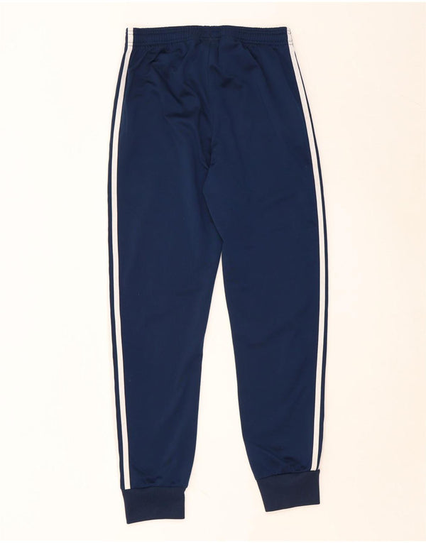 ADIDAS Boys Tracksuit Trousers Joggers 13-14 Years  Navy Blue Polyester