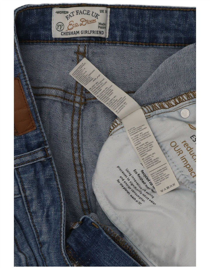 FAT FACE Womens Chesham Girlfriend Straight Jeans UK 16 Large W36 L28 Blue