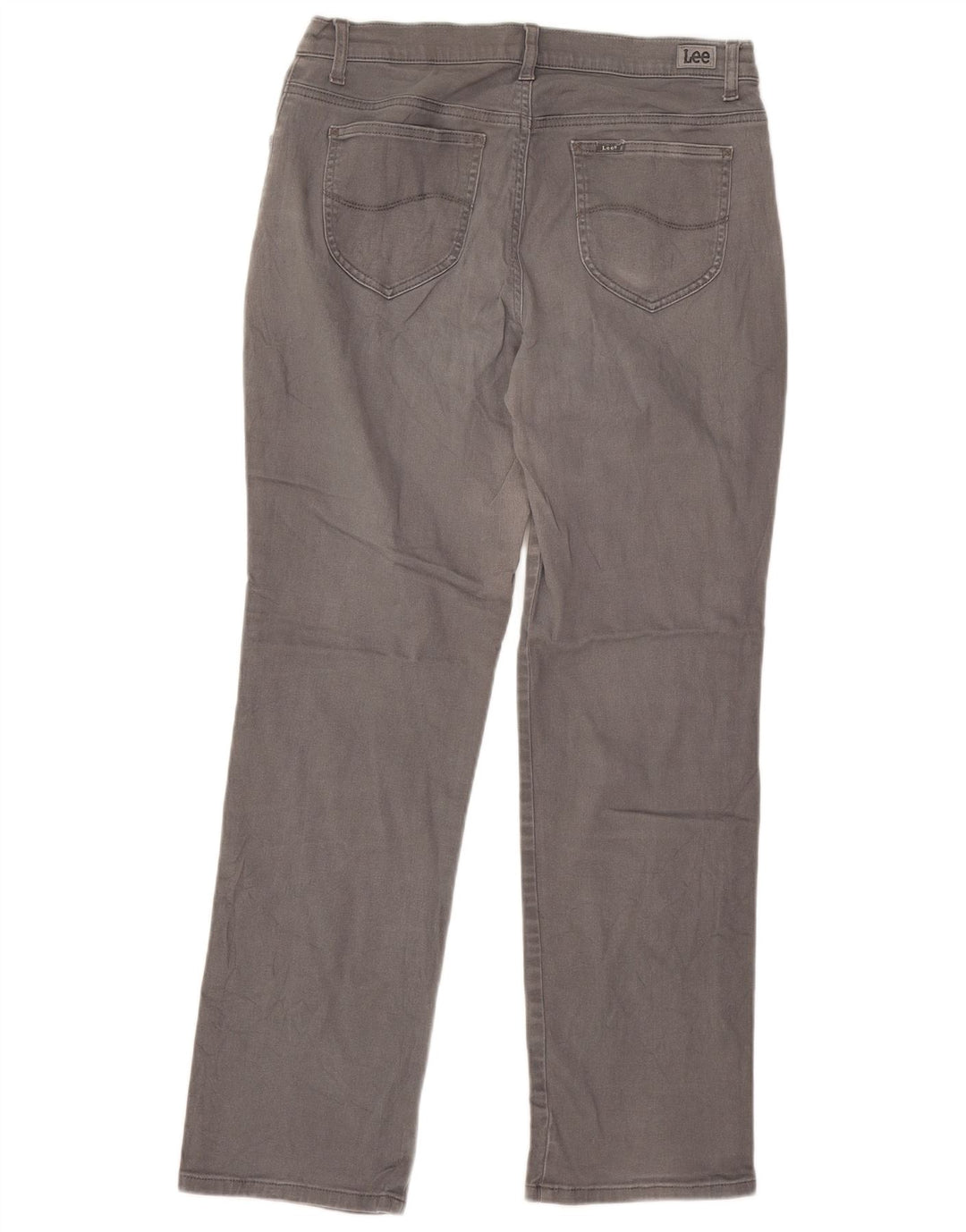 LEE Womens Mid Rise Regular Fit Straight Jeans W32 L29 Grey