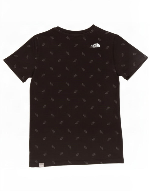 The North Face Boys Graphic T-Shirt Top 14-15 Years XL Black Cotton