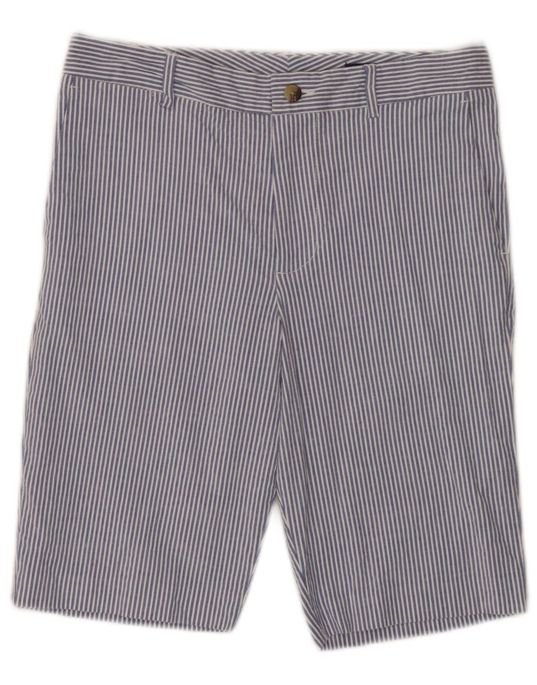 POLO RALPH LAUREN Boys Chino Shorts 15-16 Years W28 Navy Blue Pinstripe
