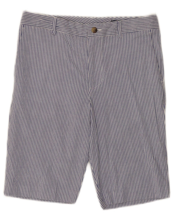 POLO RALPH LAUREN Boys Chino Shorts 15-16 Years W28 Navy Blue Pinstripe