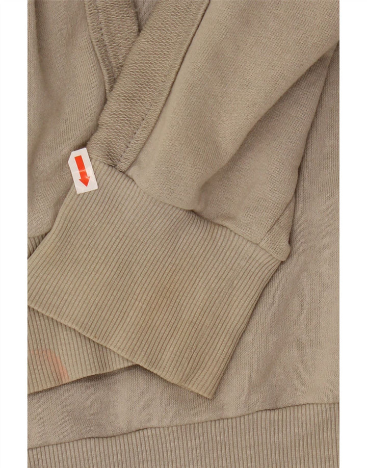 PUMA Mens Graphic Hoodie Jumper Large Grey Cotton