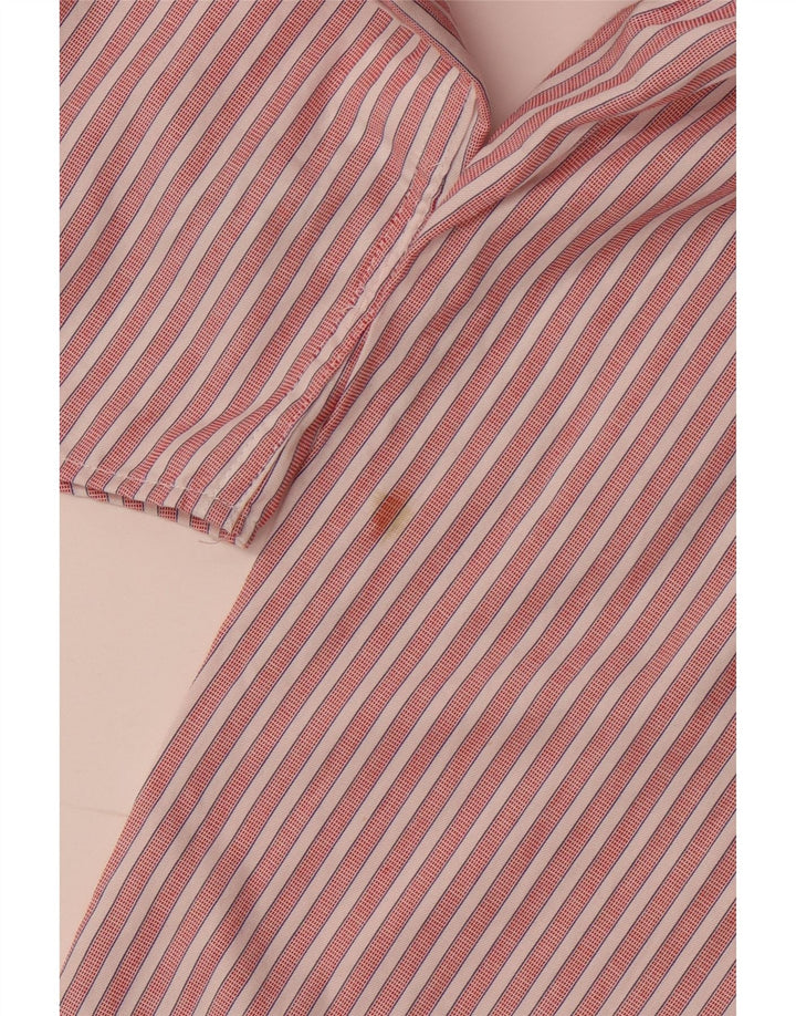 Tommy Hilfiger Mens Shirt 2XL Red Striped Cotton