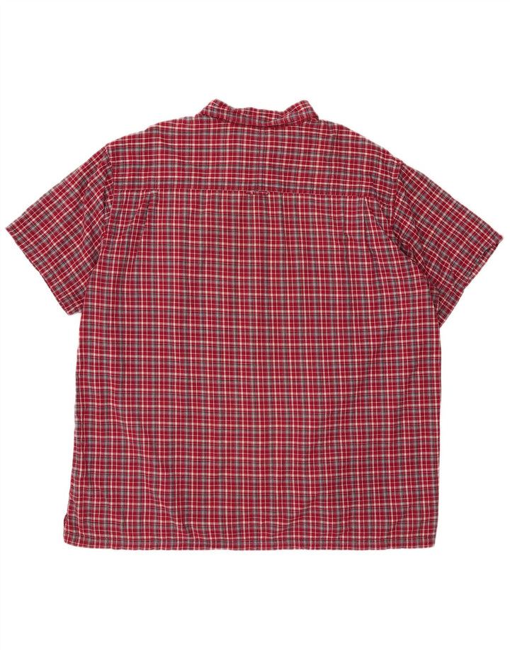 MOUNTAIN WAREHOUSE Mens Short Sleeve Shirt 3XL Red Check Cotton