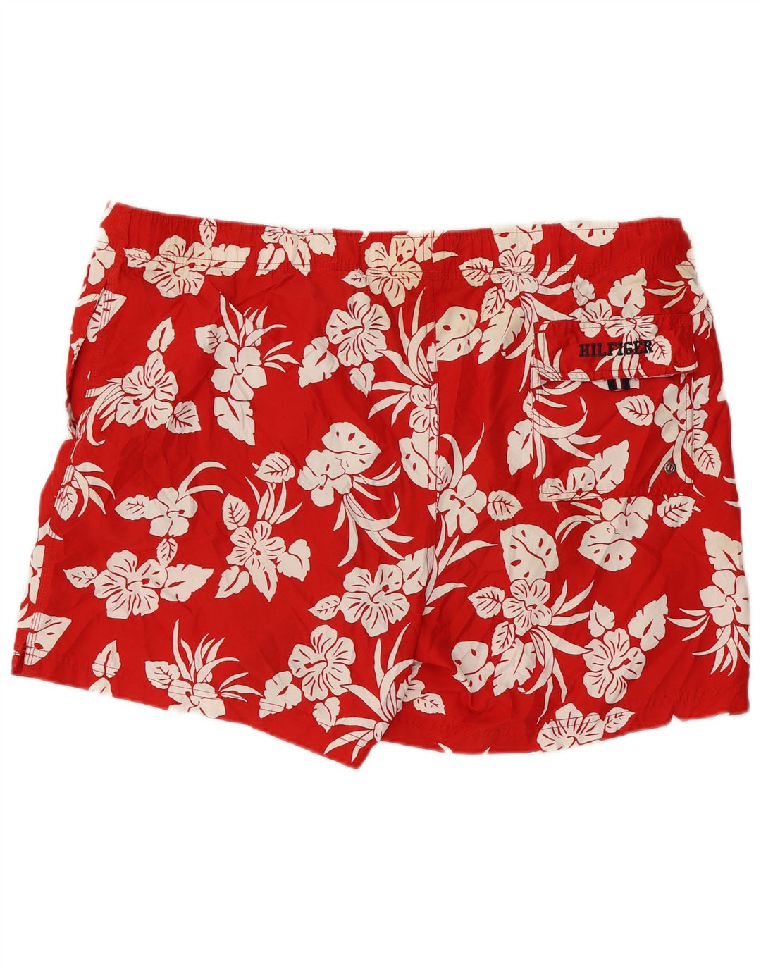 TOMMY HILFIGER Mens Swimming Shorts 2XL Red Floral Polyester