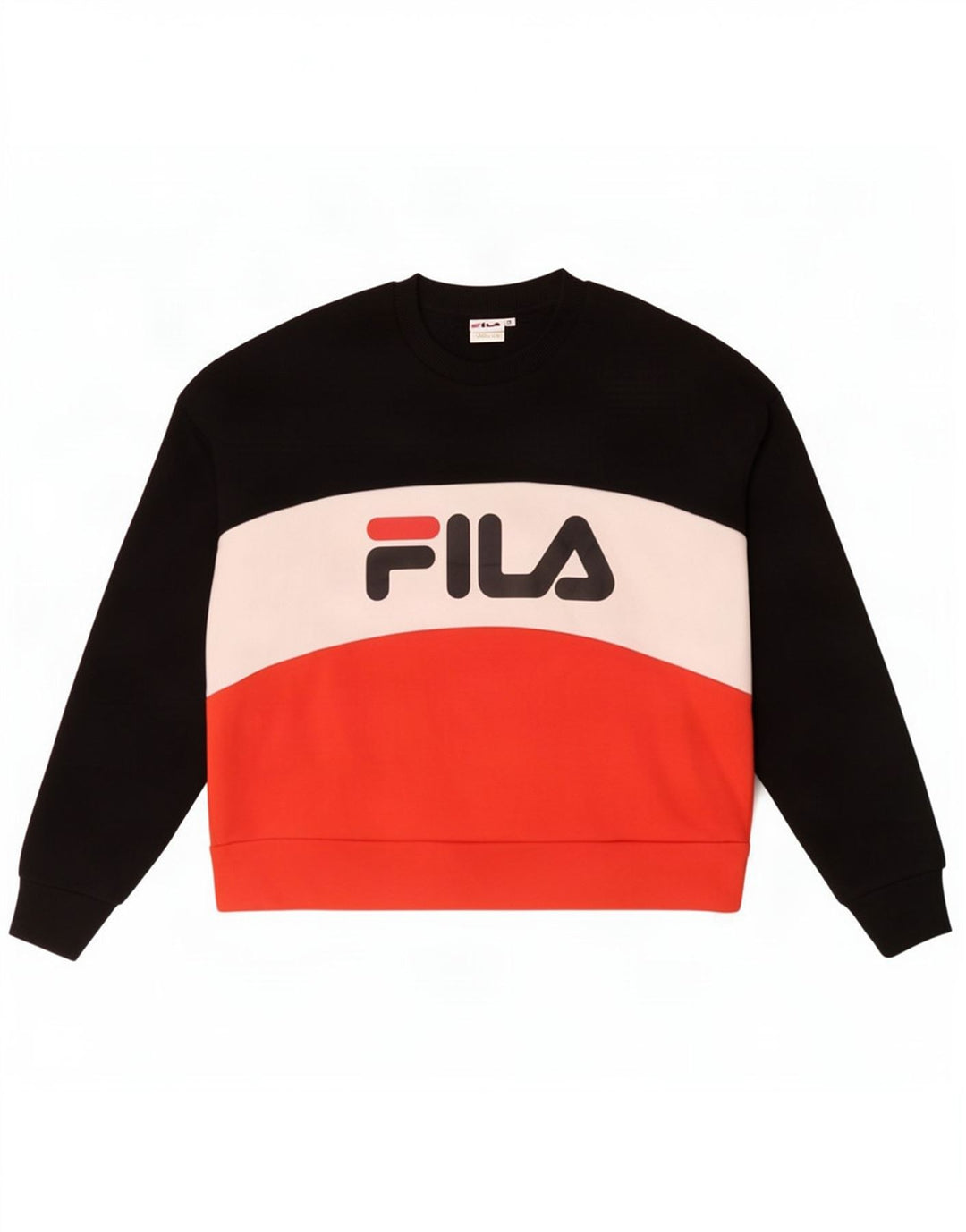 Fila Womens Graphic Sweatshirt Jumper UK 14 Medium Multicoloured