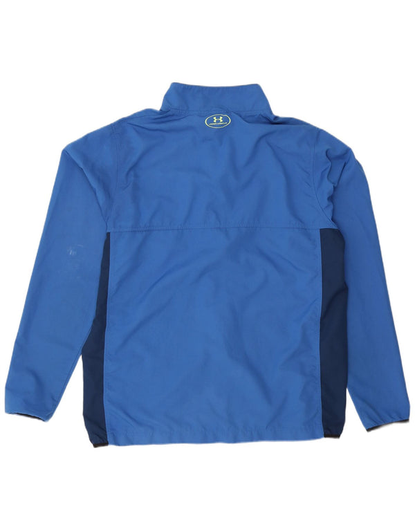 Under Armour Mens Tracksuit Top Jacket Large Blue Colourblock Polyester