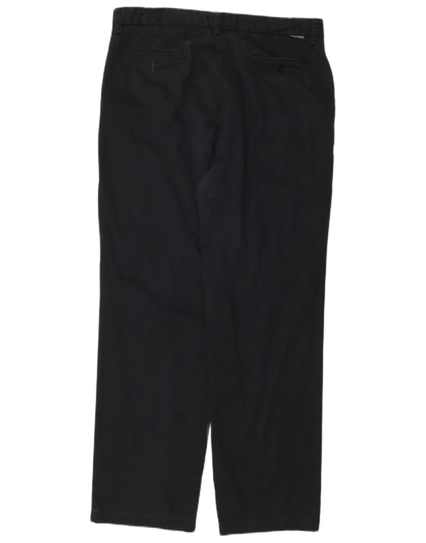 Nautica Mens Clipper Regular Chino Trousers W36 L32 Navy Blue Cotton