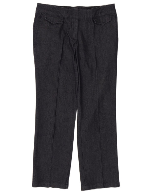 MAX & CO. Womens Low Waist Straight Casual Trousers W30 L26 Navy Blue
