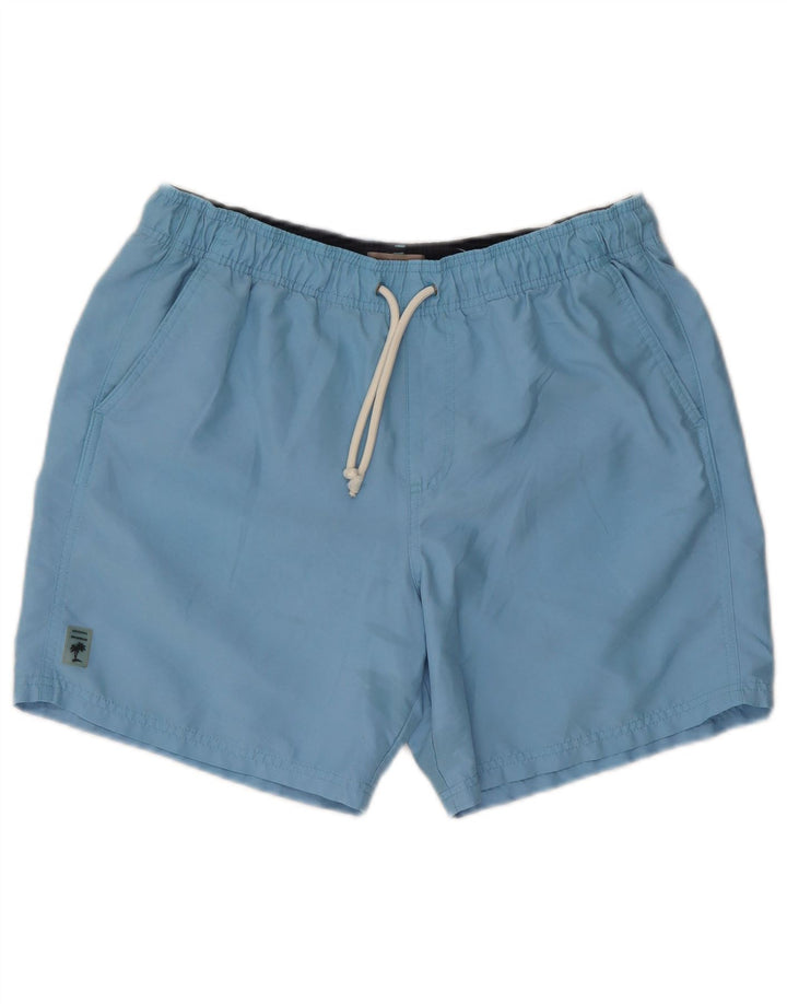 Marks & Spencer Mens Swimming Shorts Medium  Blue Polyester