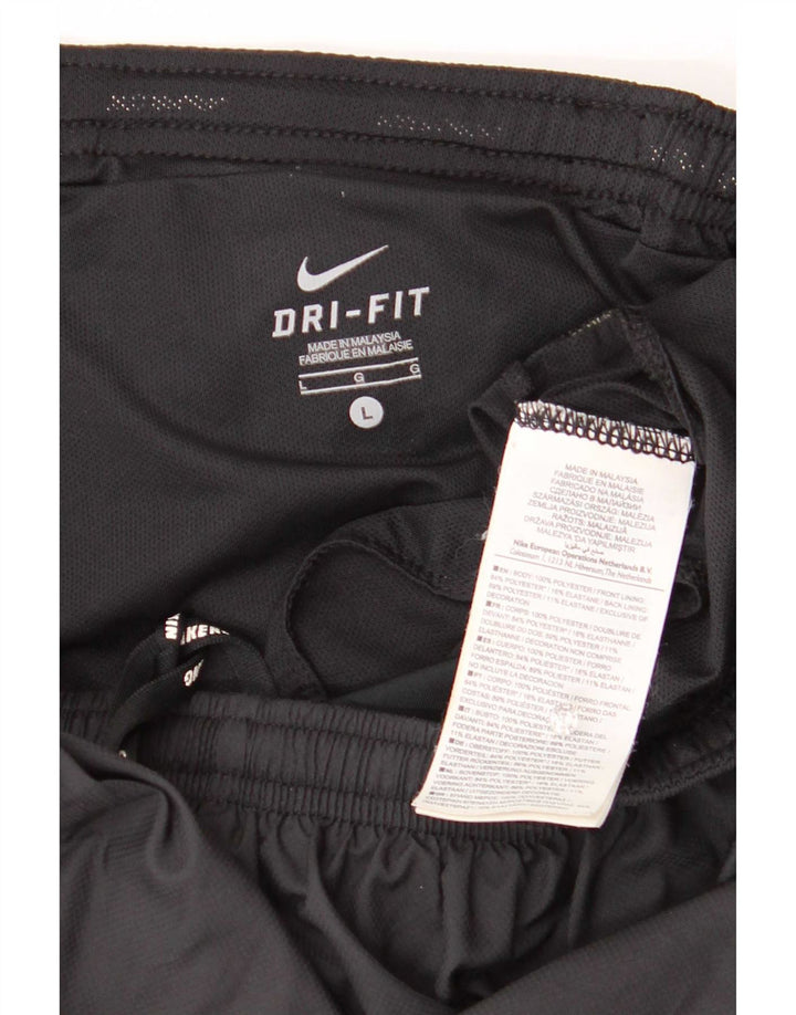 Nike Womens Dri Fit Sport Shorts Large Black Polyester