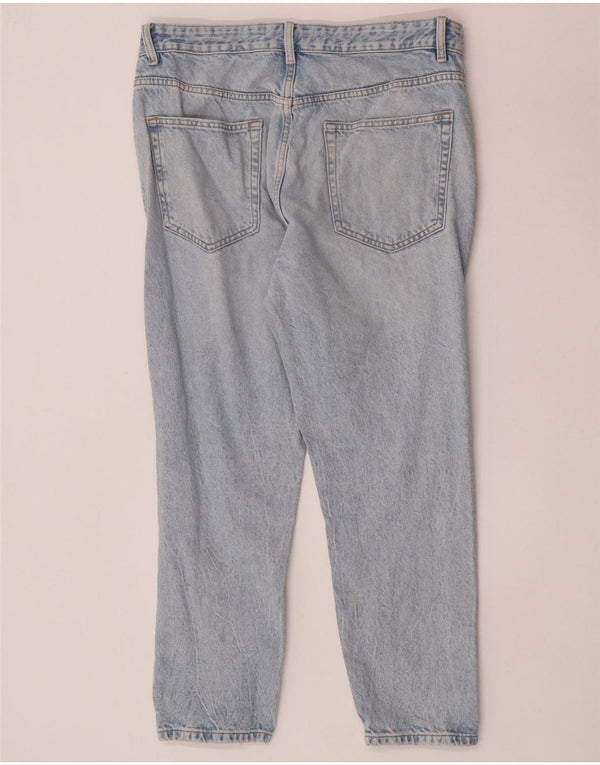 Zara Mens Cropped Tapered Jeans EU 44 Large W34 L26 Blue Cotton