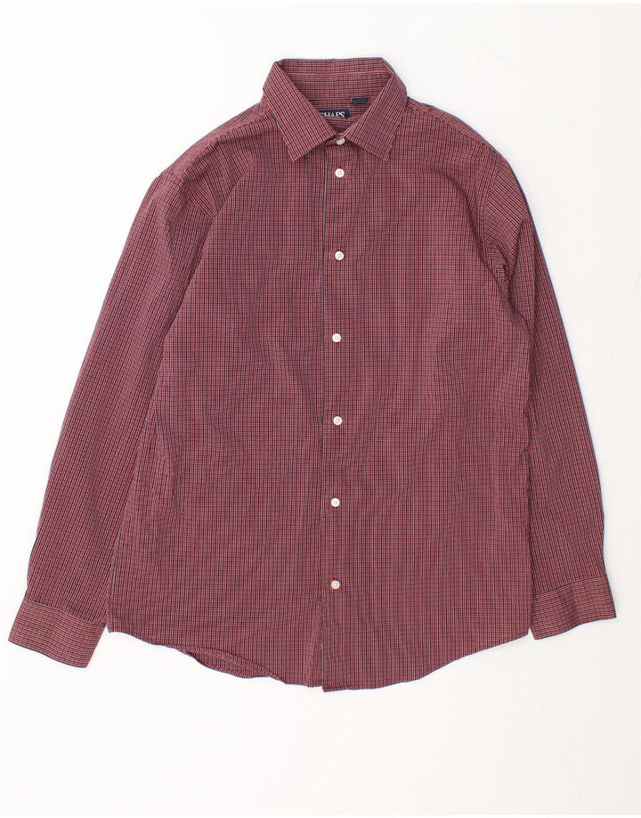CHAPS Boys Regular Fit Shirt 15-16 Years XL Red Check Cotton Vintage Chaps and Second-Hand Chaps from Messina Hembry 