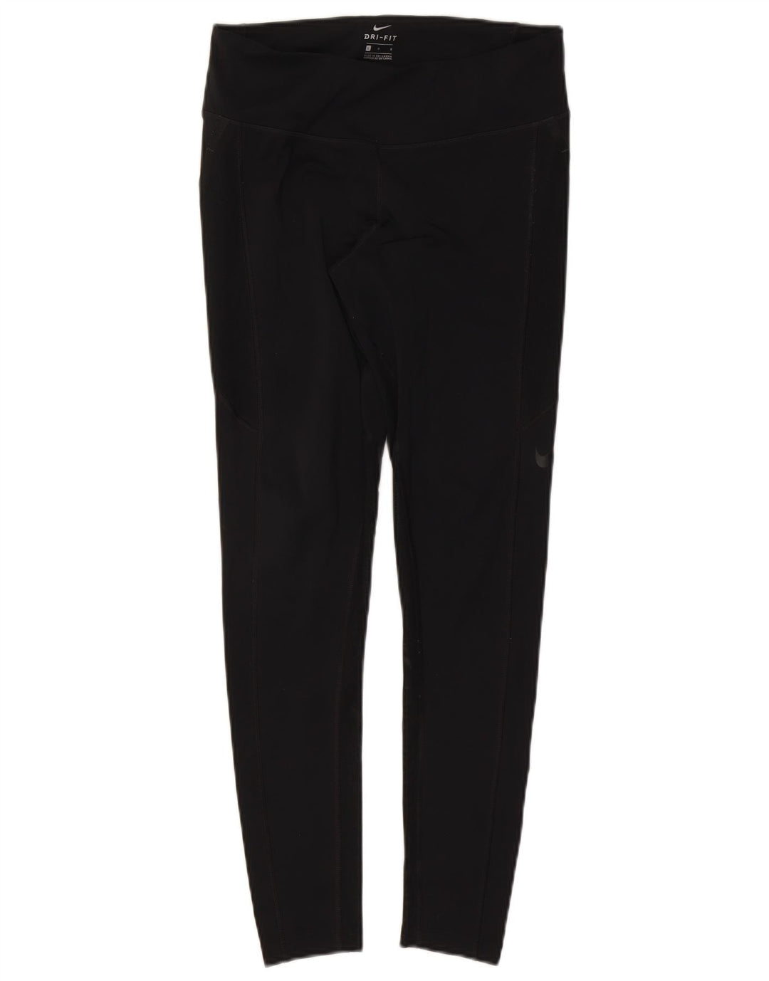 Nike Womens Dri Fit Leggings UK 14 Large Black Polyester
