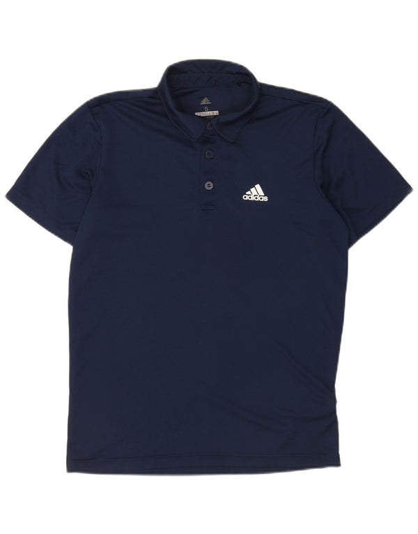 Adidas Mens Climalite Polo Shirt Small Navy Blue Polyester