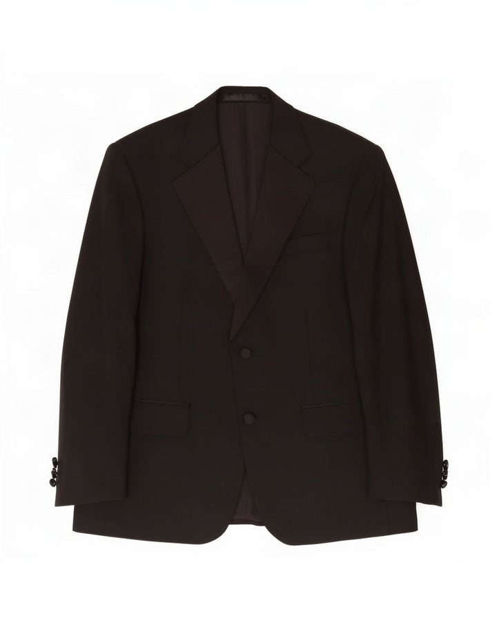 Marks & Spencer Mens 2 Button Blazer Jacket UK 38 Medium Black