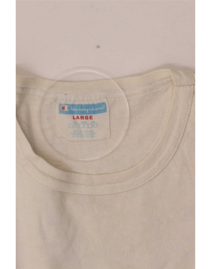 Champion Mens T-Shirt Top Large White