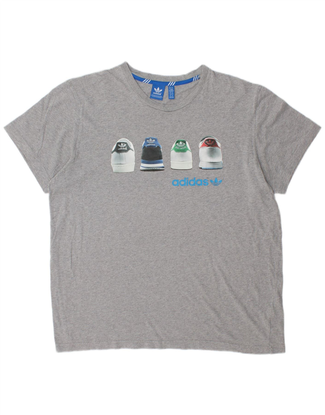 ADIDAS Mens Graphic T-Shirt Top XL Grey