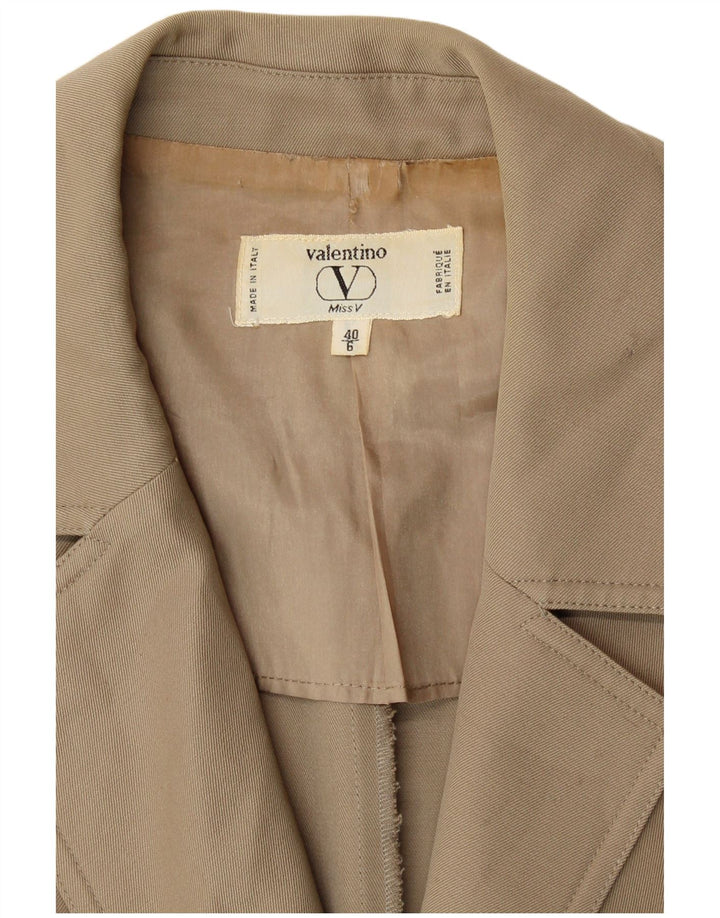Valentino Womens Miss V Oversized Blazer Jacket IT 40 Small Beige