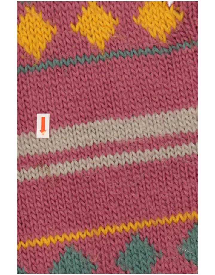 VINTAGE Womens Cardigan Sweater UK 18 XL Purple Striped