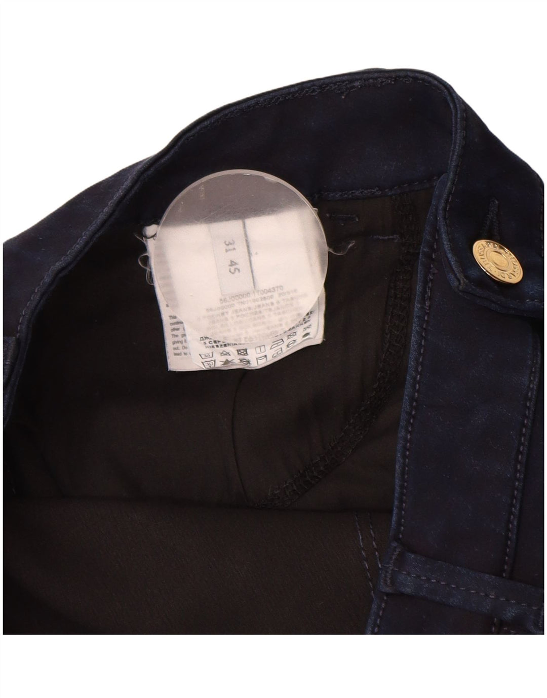 Trussardi Womens Slim Casual Trousers W31 L28 Navy Blue