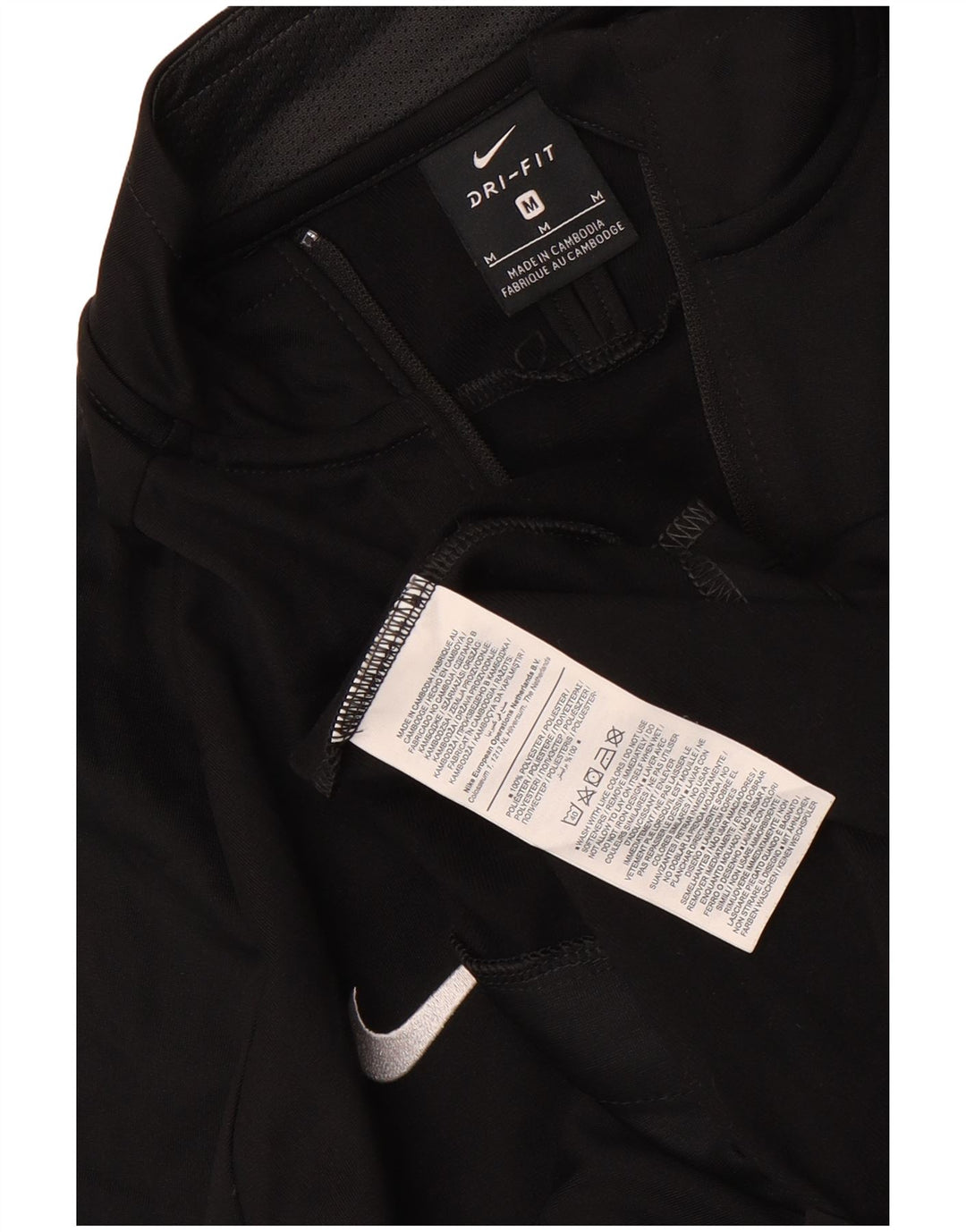 Nike Mens Dri Fit Graphic Tracksuit Top Jacket Medium Black Polyester