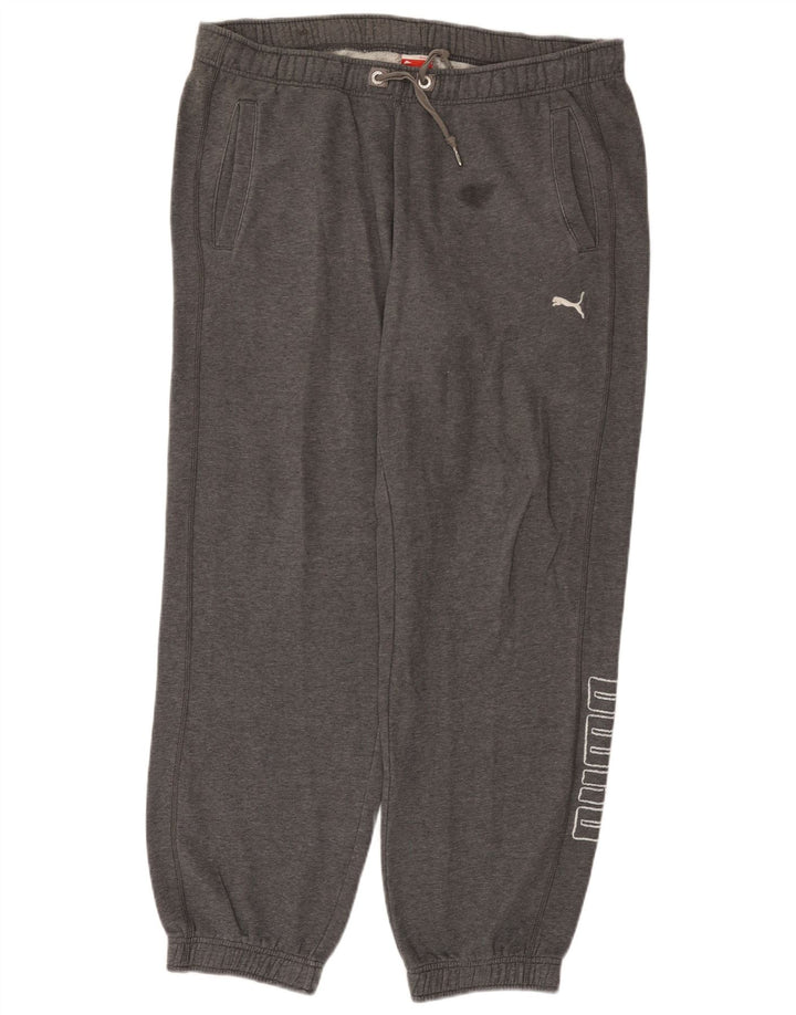 Puma Mens Graphic Tracksuit Trousers Joggers Large Grey
