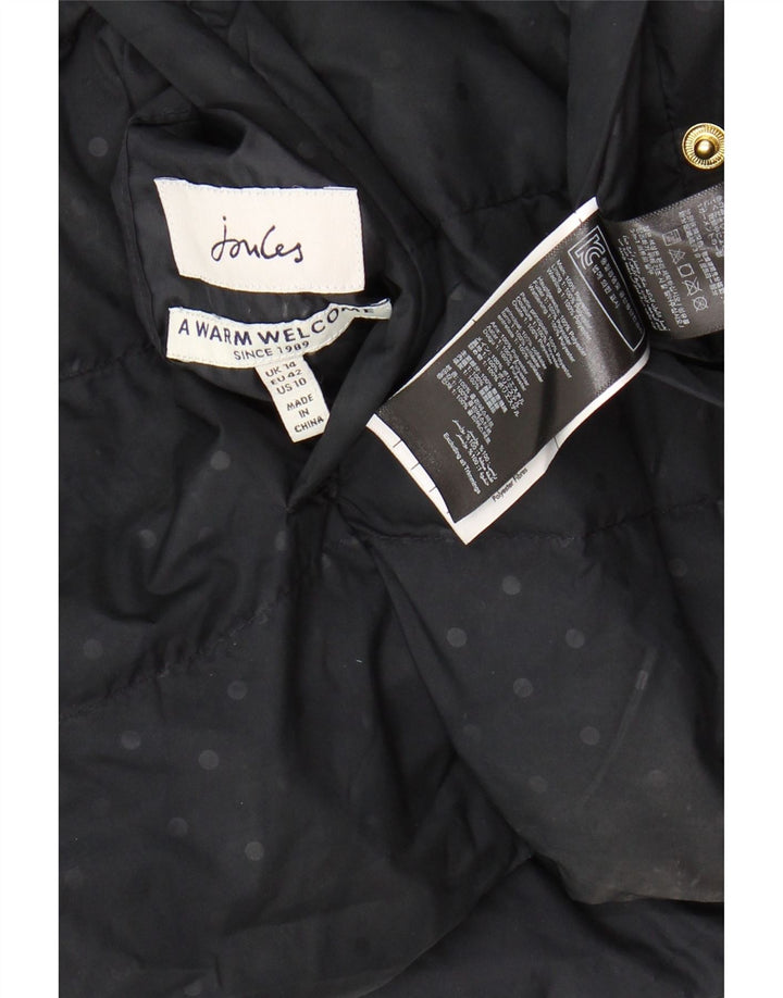 JOULES Womens Reversible Padded Jacket UK 14 Large  Navy Blue Polyester Vintage Joules and Second-Hand Joules from Messina Hembry 