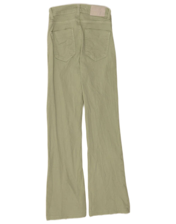 Zara Womens Flared Jeans EU 36 XS W26 L28 Green