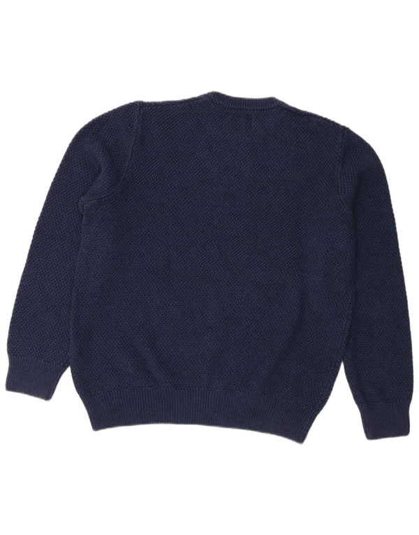 Superdry Mens Crew Neck Jumper Sweater Large Navy Blue Cotton
