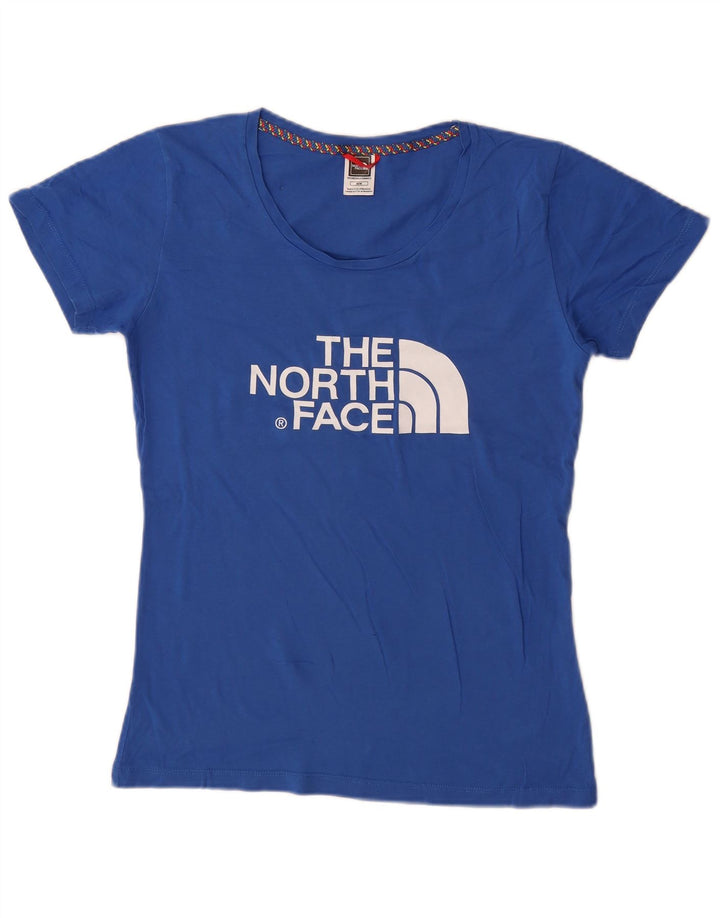 The North Face Womens Graphic T-Shirt Top UK 14 Medium Blue