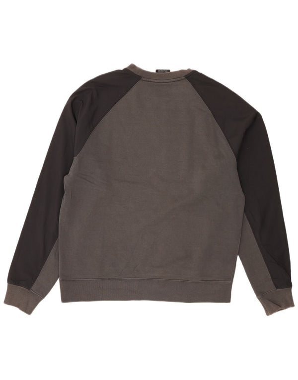 Nike Mens Graphic Sweatshirt Jumper Medium Grey Colourblock Cotton