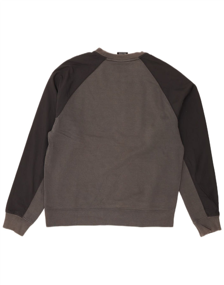 Nike Mens Graphic Sweatshirt Jumper Medium Grey Colourblock Cotton