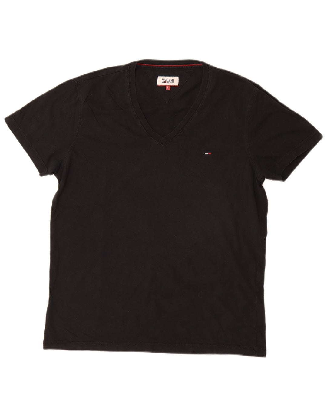 TOMMY HILFIGER Mens T-Shirt Top Large Black