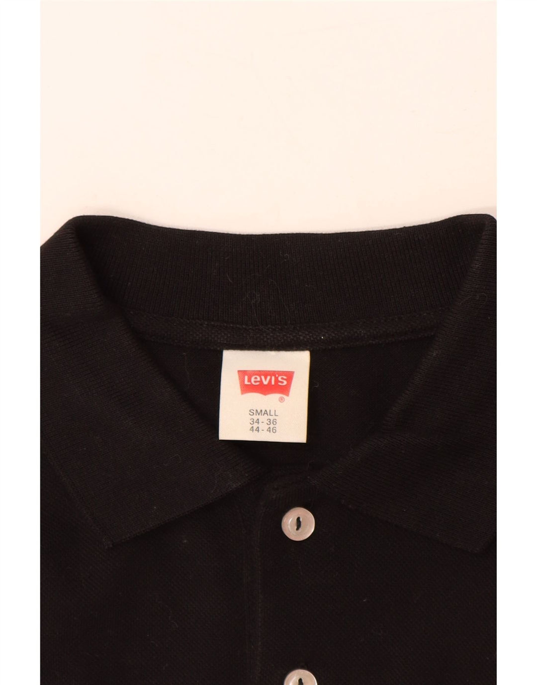 LEVI'S Mens Polo Shirt Small Black Cotton